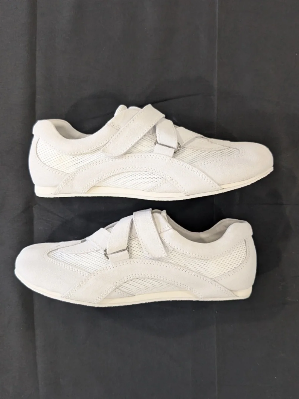 Jeffrey Campbell Cantor Split Toe Sneakers White Suede Mesh Tabi Size 8.5 NWT - Picture 3 of 11